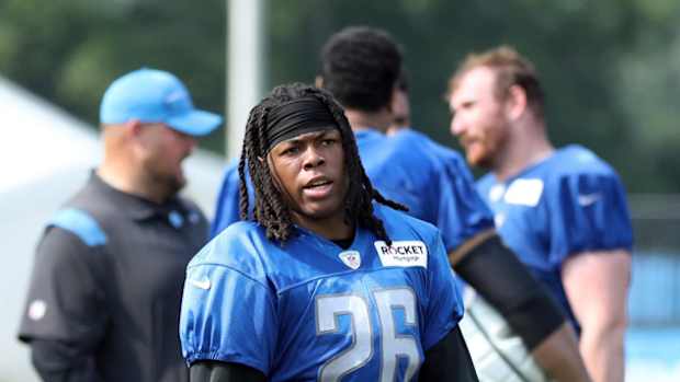 Detroit Lions running back Jahmry Gibbs